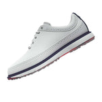 adidas Mens Modern Classic 80 Spikeless Golf Shoes - White/Collegiate Navy/Better Scarlet - Tony Valentine - Golf Shoes