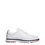 adidas Mens Modern Classic 80 Spikeless Golf Shoes - White/Collegiate Navy/Better Scarlet - Tony Valentine - Golf Shoes