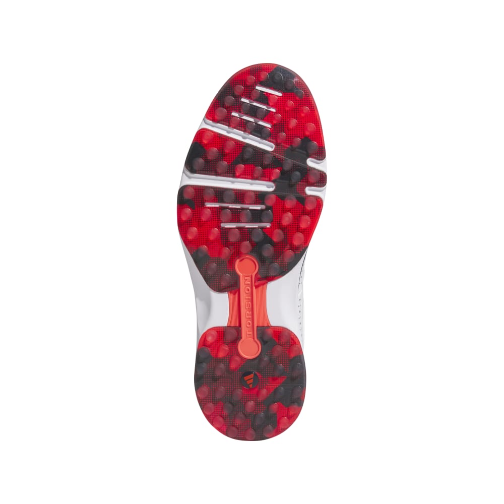 adidas Mens Modern Classic 80 Spikeless Golf Shoes - White/Collegiate Navy/Better Scarlet - Tony Valentine - Golf Shoes