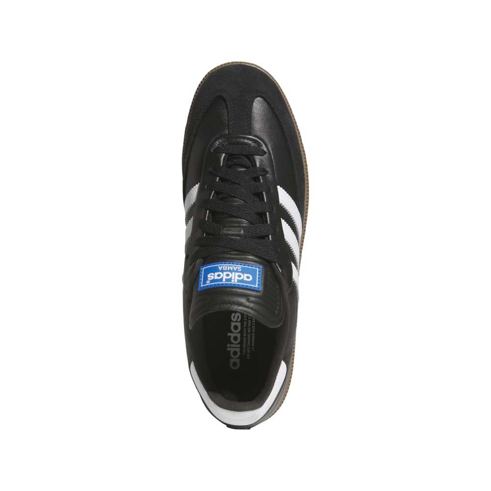 adidas Mens Samba Spikeless Golf Shoes - Core Black/White/Gum - Tony Valentine - Golf Shoes