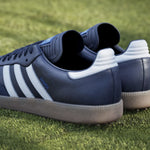 adidas Mens Samba Spikeless Golf Shoes - Night Indigo/White/Bluebird - Tony Valentine - Golf Shoes