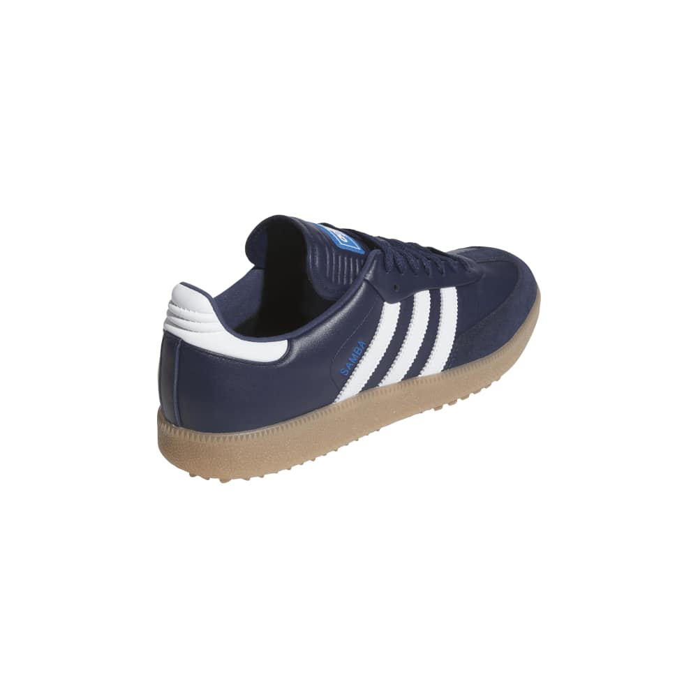 adidas Mens Samba Spikeless Golf Shoes - Night Indigo/White/Bluebird - Tony Valentine - Golf Shoes