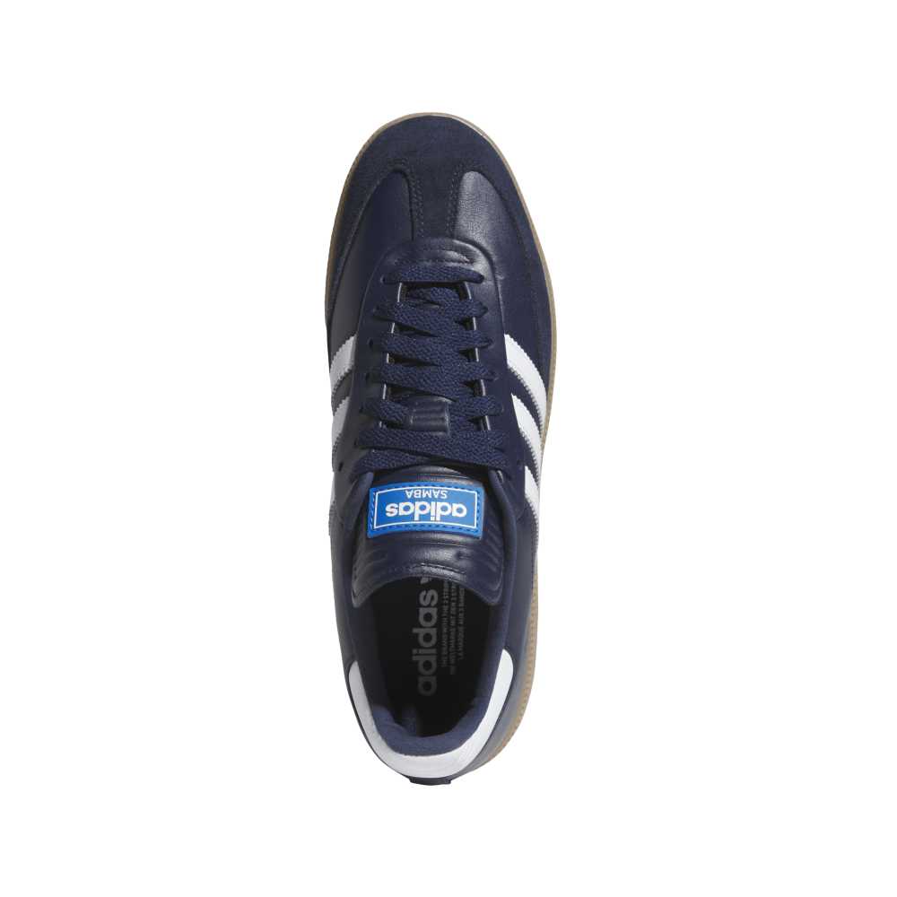 adidas Mens Samba Spikeless Golf Shoes - Night Indigo/White/Bluebird - Tony Valentine - Golf Shoes