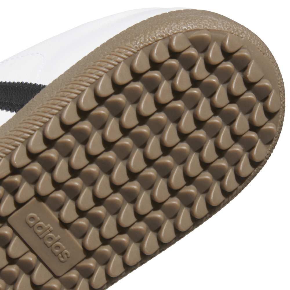 adidas Mens Samba Spikeless Golf Shoes - White/Core Black/Gum - Tony Valentine - Golf Shoes