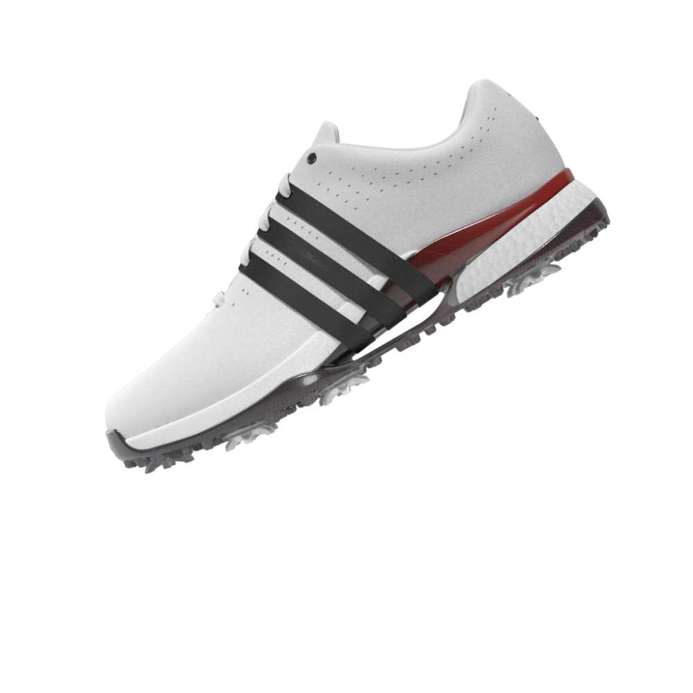 adidas Mens Tour360 24 Golf Shoes - White/Core Black/Lucid Red - Tony Valentine - Golf Shoes