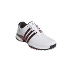 adidas Mens Tour360 25 Spikeless Golf Shoes - White/Core Black/Lucid Red - Tony Valentine - Golf Shoes