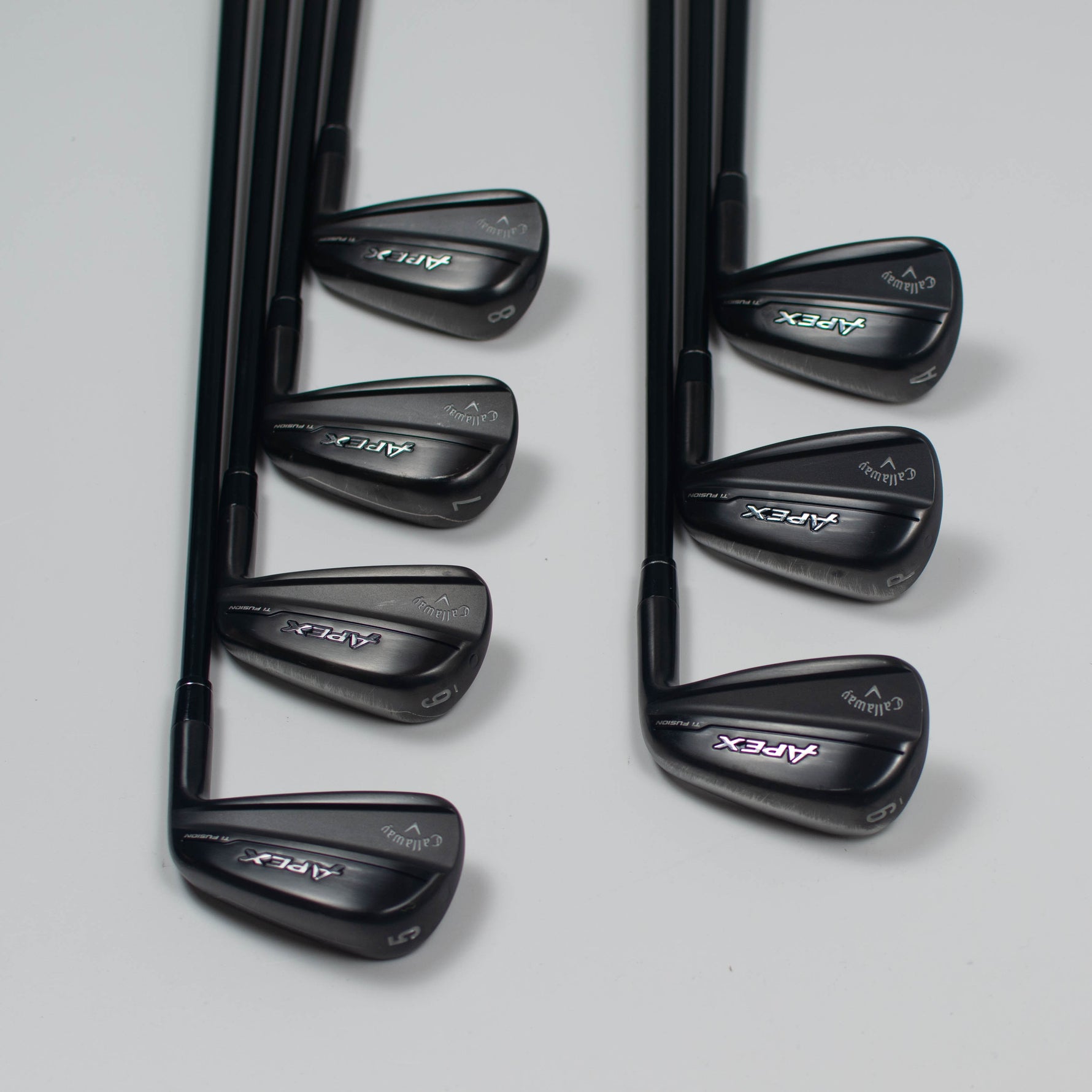 Callaway Apex Ti Fusion Irons 5-PW plus AW Stiff Flex Graphite (Used)