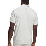 Under Armour Mens ArmourDry Print Rib Polo White/Green Citrine/Aegean Blue