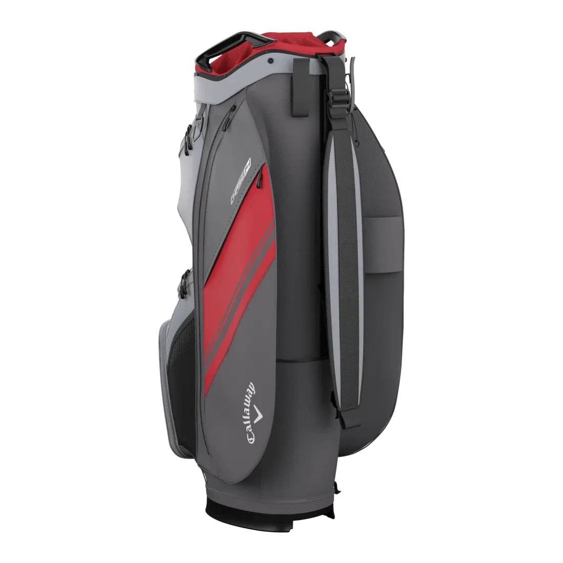 Callaway Chase 14 Cart Bag - Steel/Graphite/Red - Tony Valentine - Cart Bags