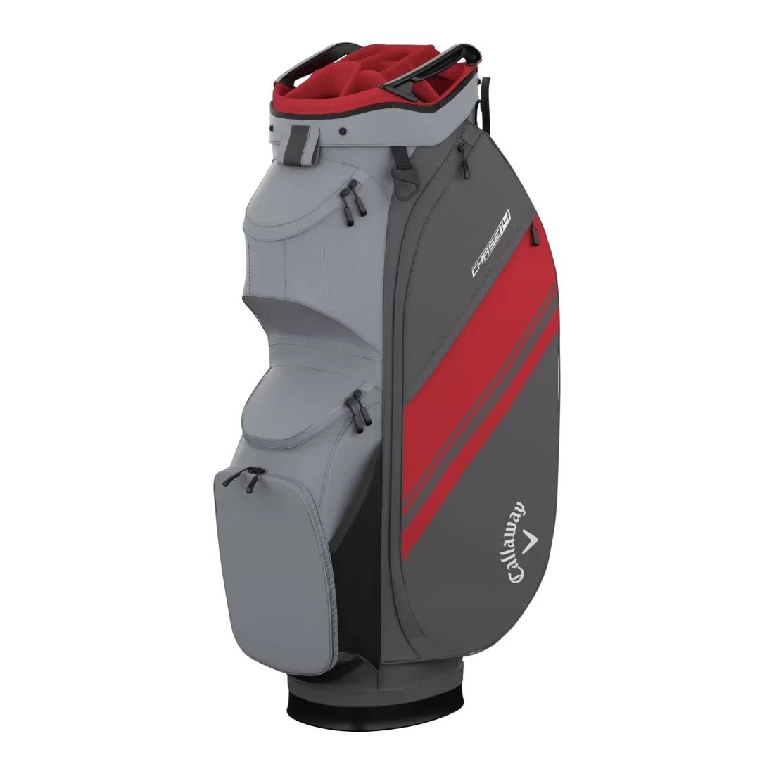 Callaway Chase 14 Cart Bag - Steel/Graphite/Red - Tony Valentine - Cart Bags