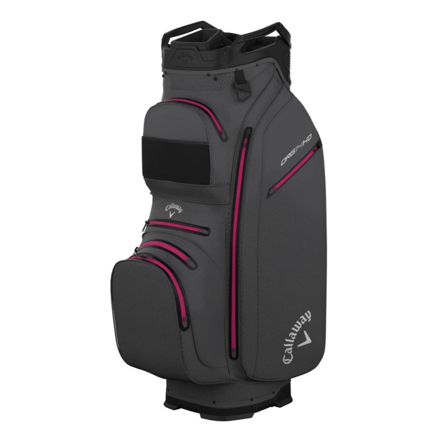 Callaway Org 14 HD Cart Bag - Charcoal/Pink - Tony Valentine - Cart Bags