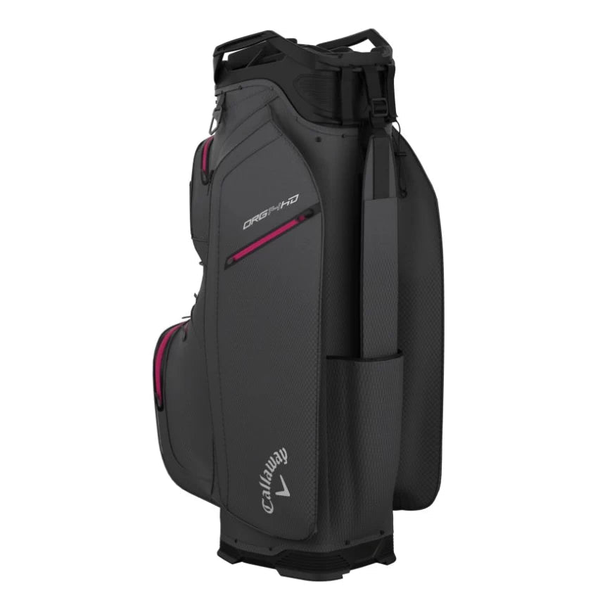 Callaway Org 14 HD Cart Bag - Charcoal/Pink - Tony Valentine - Cart Bags