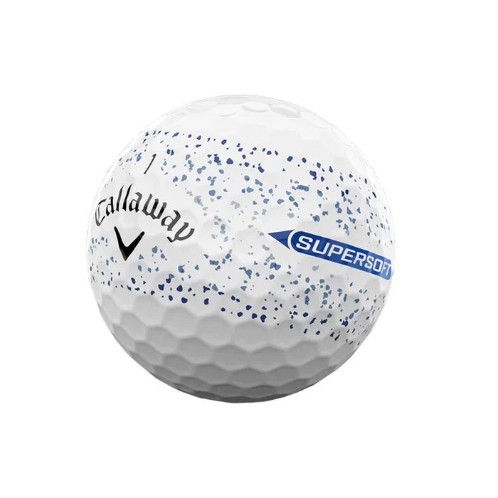 Callaway Supersoft Splatter 360 Blue Golf Balls - 1 Dozen - Tony Valentine - Golf Balls
