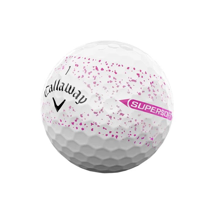 Callaway Supersoft Splatter 360 Pink Golf Balls - 1 Dozen - Tony Valentine - Golf Balls