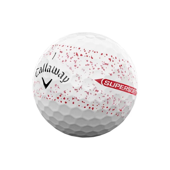 Callaway Supersoft Splatter 360 Red Golf Balls - 1 Dozen - Tony Valentine - Golf Balls