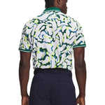 Under Armour Mens ArmourDry Print Rib Polo White/Campus Ivy