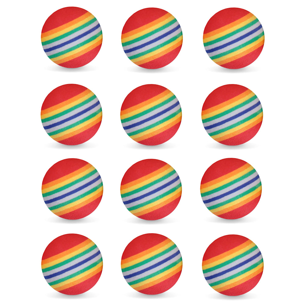 Masters Golf Striped Foam Practice Balls Pack 12