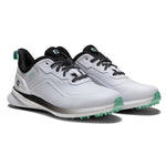 FootJoy Mens Pro SL Golf Shoes White/Black/Teal 56950 (2026) - Tony Valentine - Golf Shoes