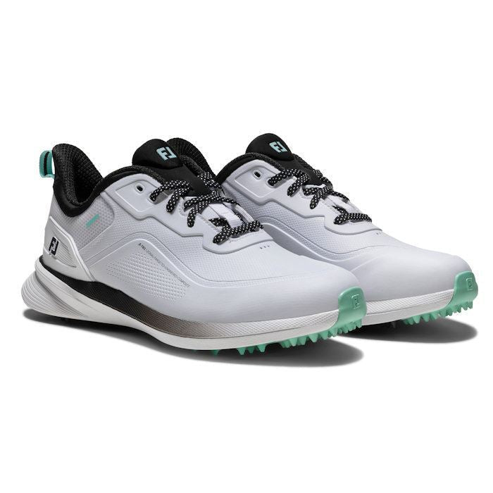 FootJoy Mens Pro SL Golf Shoes White/Black/Teal 56950 (2026) - Tony Valentine - Golf Shoes