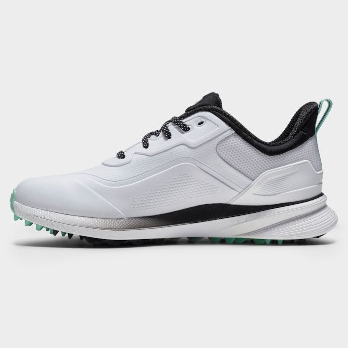 FootJoy Mens Pro SL Golf Shoes White/Black/Teal 56950 (2026) - Tony Valentine - Golf Shoes