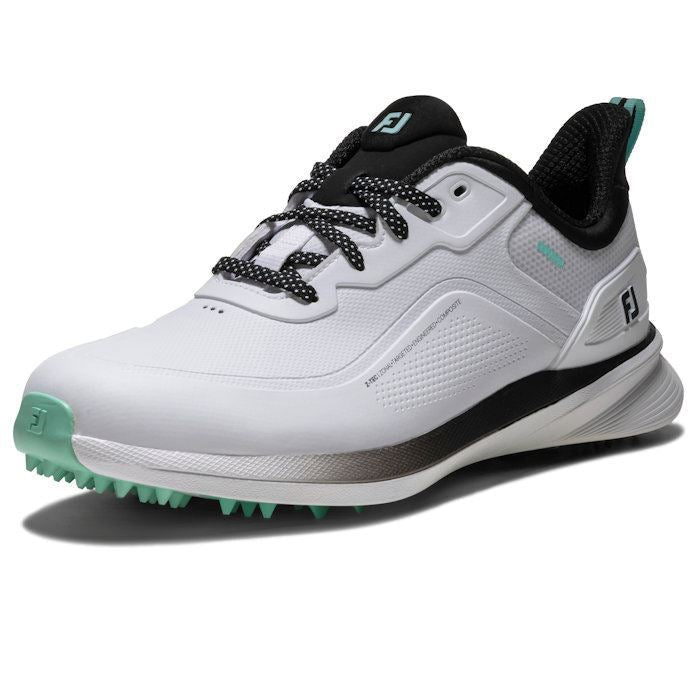 FootJoy Mens Pro SL Golf Shoes White/Black/Teal 56950 (2026) - Tony Valentine - Golf Shoes