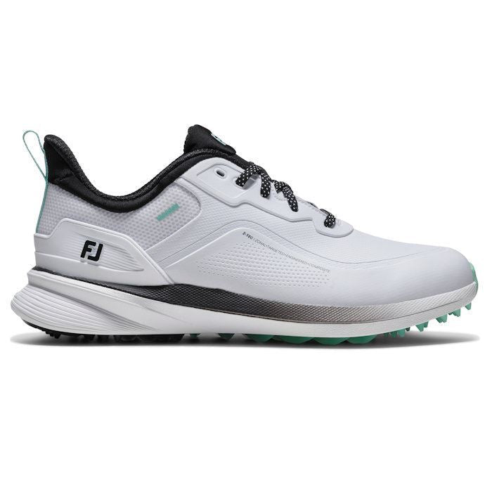 FootJoy Mens Pro SL Golf Shoes White/Black/Teal 56950 (2026) - Tony Valentine - Golf Shoes