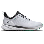 FootJoy Mens Pro SL Golf Shoes White/Black/Teal 56950 (2026) - Tony Valentine - Golf Shoes