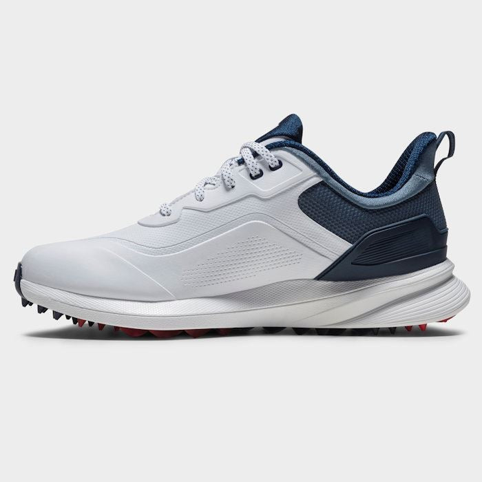 FootJoy Mens Pro SL Golf Shoes White/Blue/Red 56949 (2026) - Tony Valentine - Golf Shoes