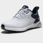FootJoy Mens Pro SL Golf Shoes White/Blue/Red 56949 (2026) - Tony Valentine - Golf Shoes