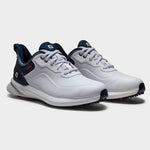 FootJoy Mens Pro SL Golf Shoes White/Blue/Red 56949 (2026) - Tony Valentine - Golf Shoes