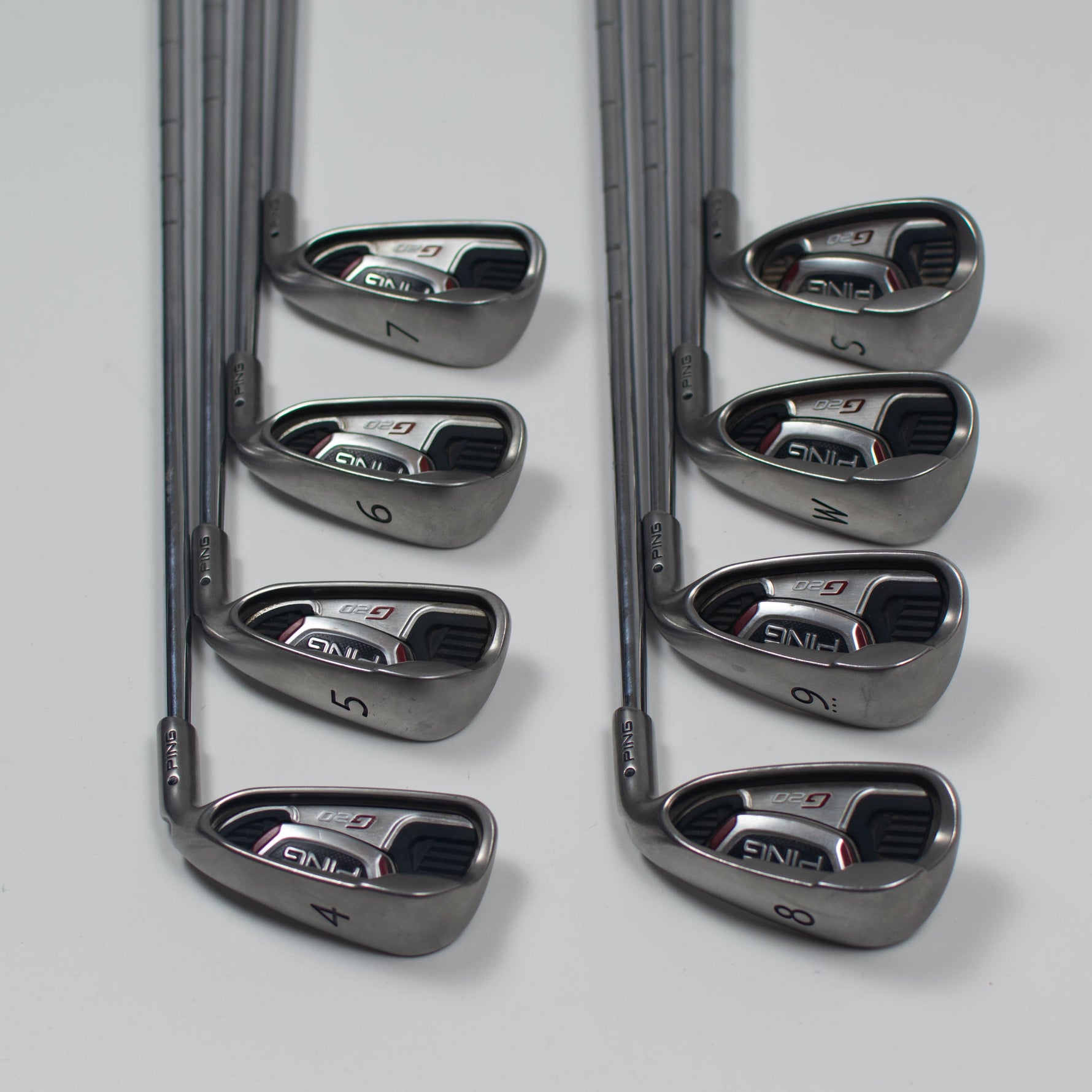 Ping G20 Irons 4-SW Regular Steel Black Dot Lie (Used)