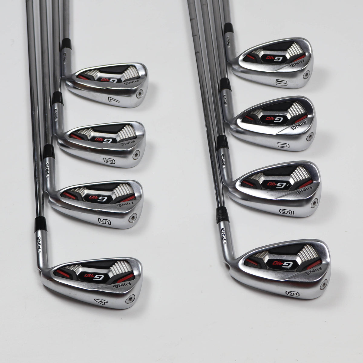 Ping G410 Irons 4-PW+UW Regular Flex White Dot +1/2" (Used)