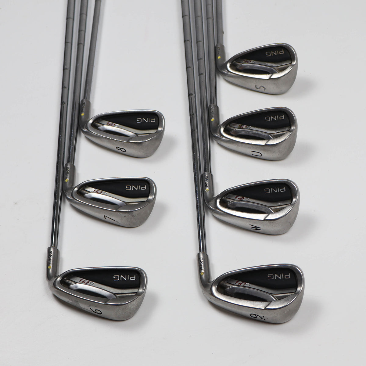 Ping G25 Irons 6-PW+UW+SW Regular Steel Yellow Dot(Used)