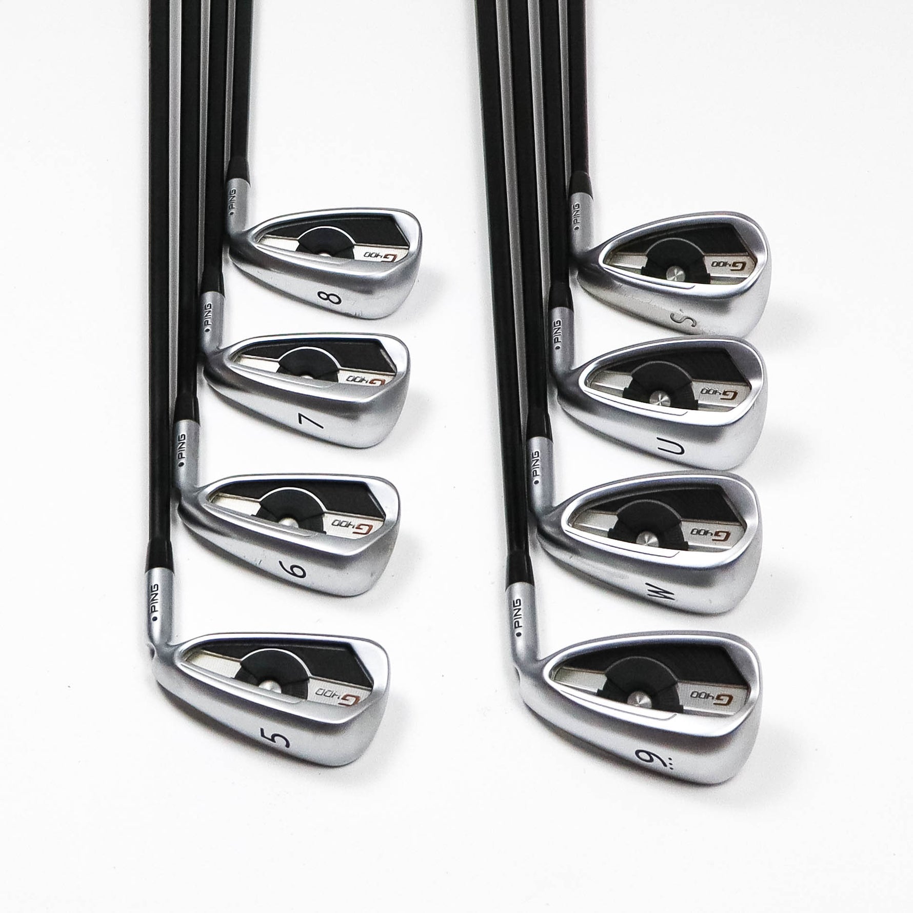 Ping G400 Irons 5-PW+UW+SW Senior Graphite Black Dot (Used)