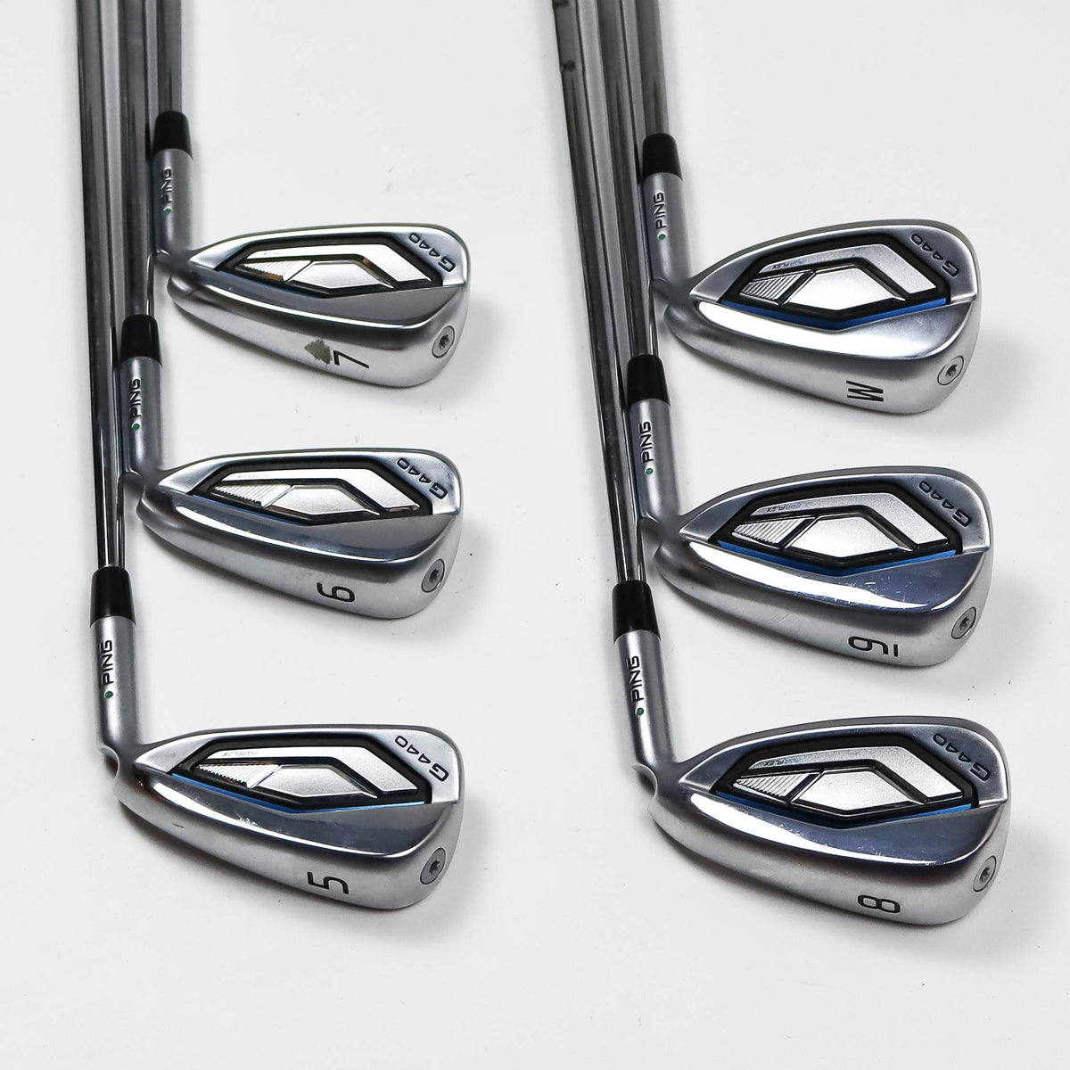 Ping G440 Irons 5-PW Stiff Steel Green Dot +1 Inch (Used)