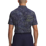 Under Armour Mens ArmourDry Printed Polo Midnight Navy/Downpour Gray