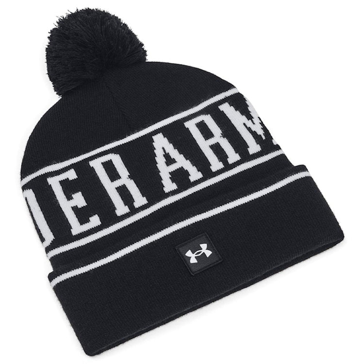 Under Amour Men's UA Halftime Pom Beanie - Black/White