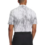 Under Armour Mens Drive Chill Printed Polo Halo Gray/White/Black