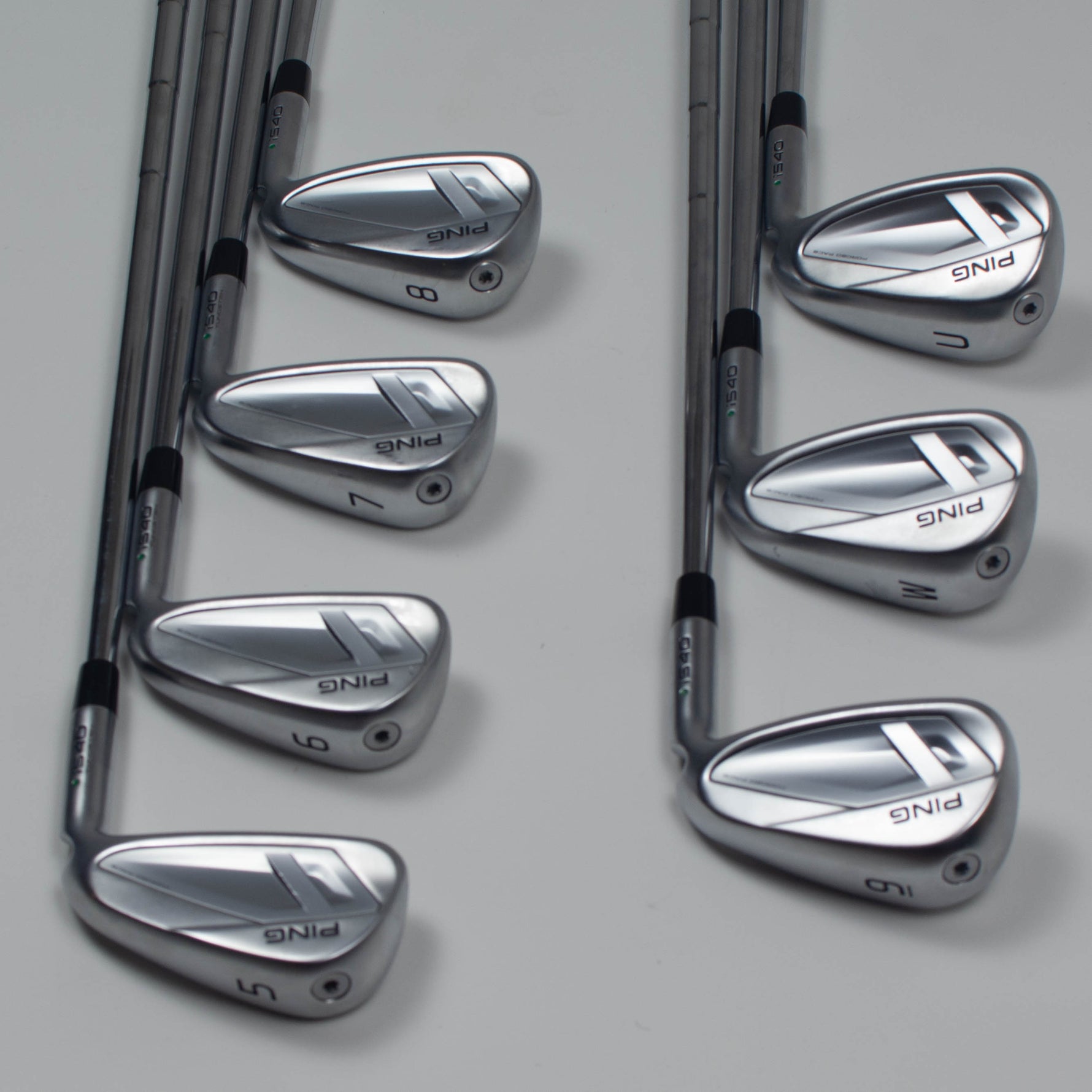 Ping i540 Irons 5-PW plus UW Green Dot Stiff Flex +0.5 inch (Second Hand)