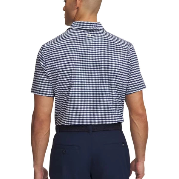 Under Armour Mens Tee To Green Printed Polo Midnight Navy/White 6012304-415