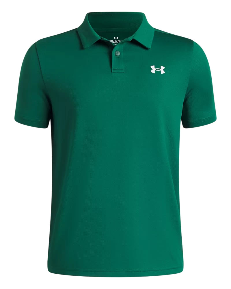 Under Armour Boys Matchplay Polo Shirt Campus Ivy/White