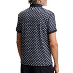 J.Lindeberg Mens Tour Tech Print Polo Bunker Fade Navy Set GMJT14652