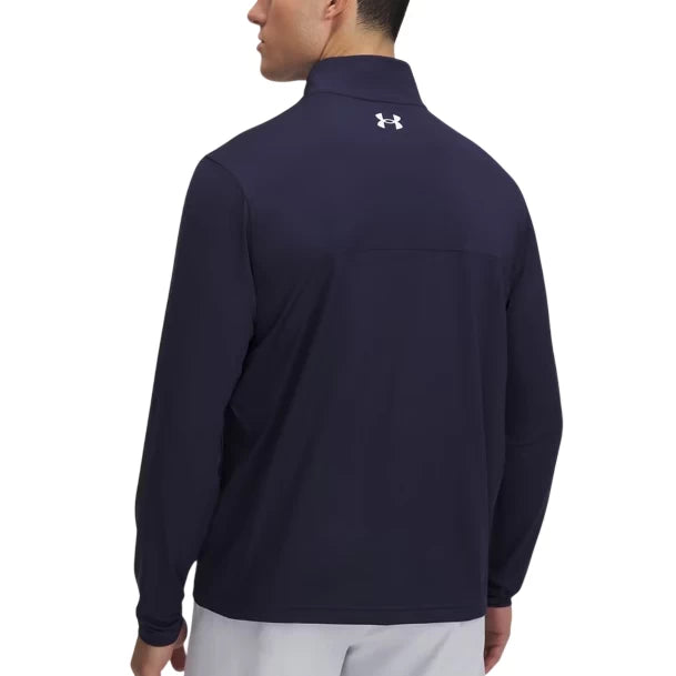 Under Armour Mens T2g ¼ Zip Mid Layer Midnight Navy/White