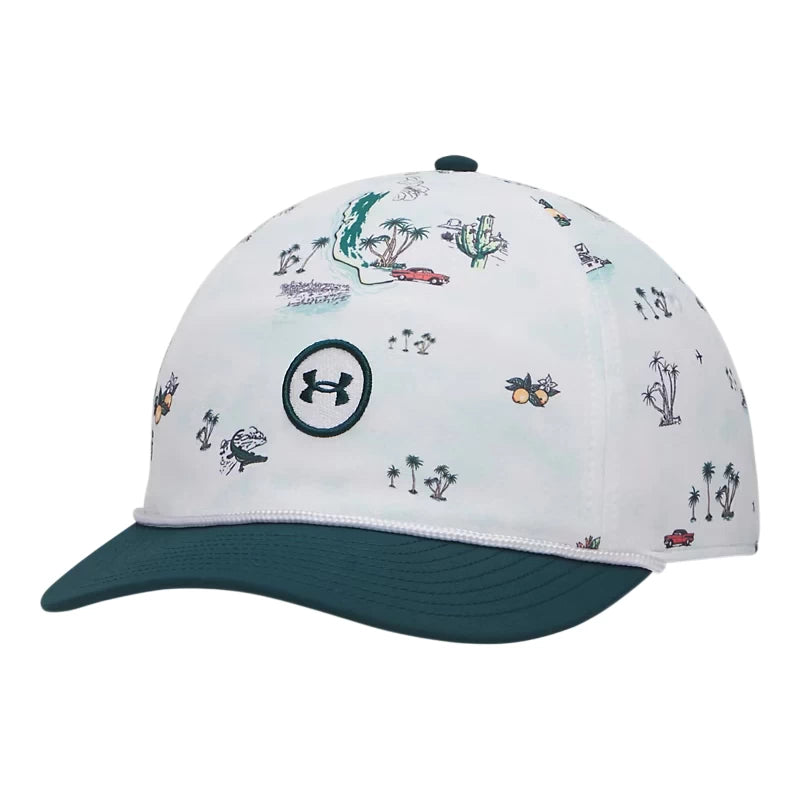 Under Armour Mens Drive Mid Nylon Adjustable White / Arden Green