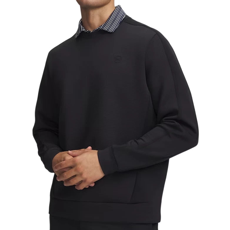 Under Armour Mens Drive Mid Layer Crew Black/Anthracite/Black