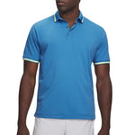 Under Armour Mens ArmourDry Rib Men's Polo Shirt Aegean Blue/Green Citrine/White