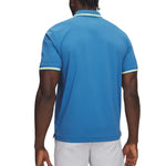 Under Armour Mens ArmourDry Rib Men's Polo Shirt Aegean Blue/Green Citrine/White