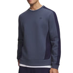 Under Armour Mens Drive Mid Layer Men's Crew Downpour Grey/White/Aegean Blue