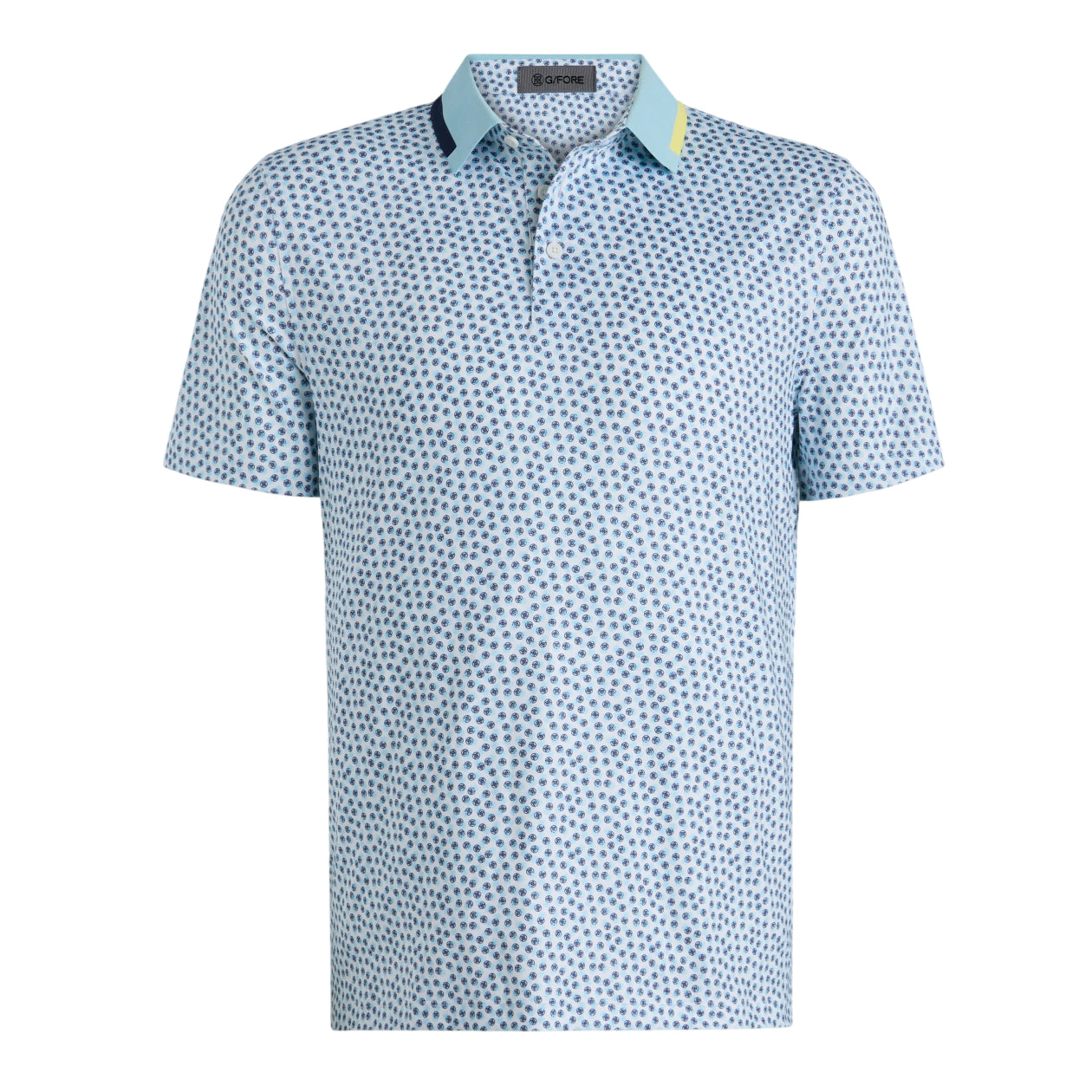 G/Fore Mens Triple/G Tech Jersey Polo Shirt Snow/Cenote