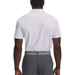 Under Armour Mens Drive Chill Printed Polo White/Midnight Navy